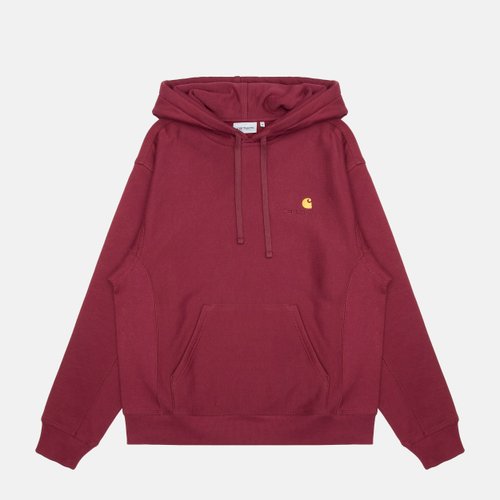 Толстовка мужская Carhartt WIP Hooded American Script артикул:I028279_malbec - купить в магазине Дайс