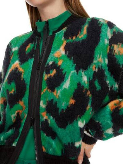 Marc Cain Бомбер из шерсти с принтом