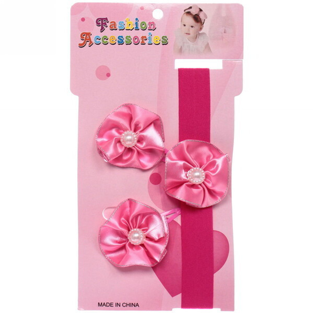 Набор аксессуаров для волос детский «Little baby- Мэри», микс 3 цвета (повязка, 2 заколки), 13*22 см