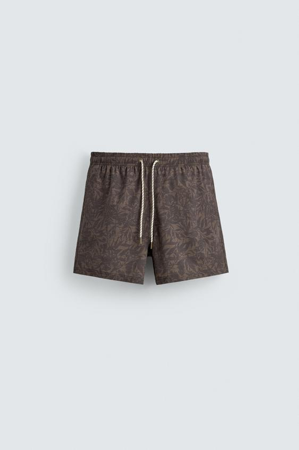 ZARA ПЛАВКИ С ЦВЕТОЧНЫМ ПРИНТОМ, КОРИЧНЕВЫЙ