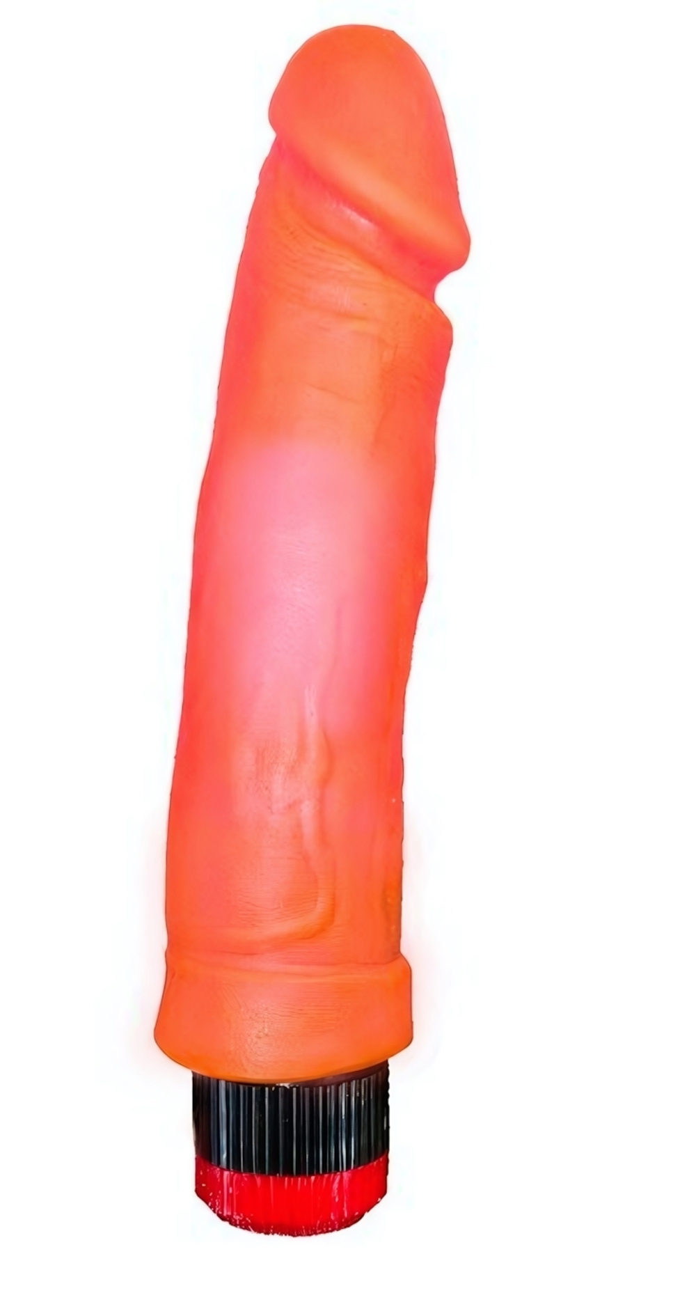 Вибромассажёр гелевый в ламинате 20,5 см. (Цвет: розовый)