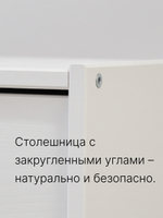 Комод 90х30х62 Раст, из массива сосны, 4 ящика для одежды и игрушек, белый