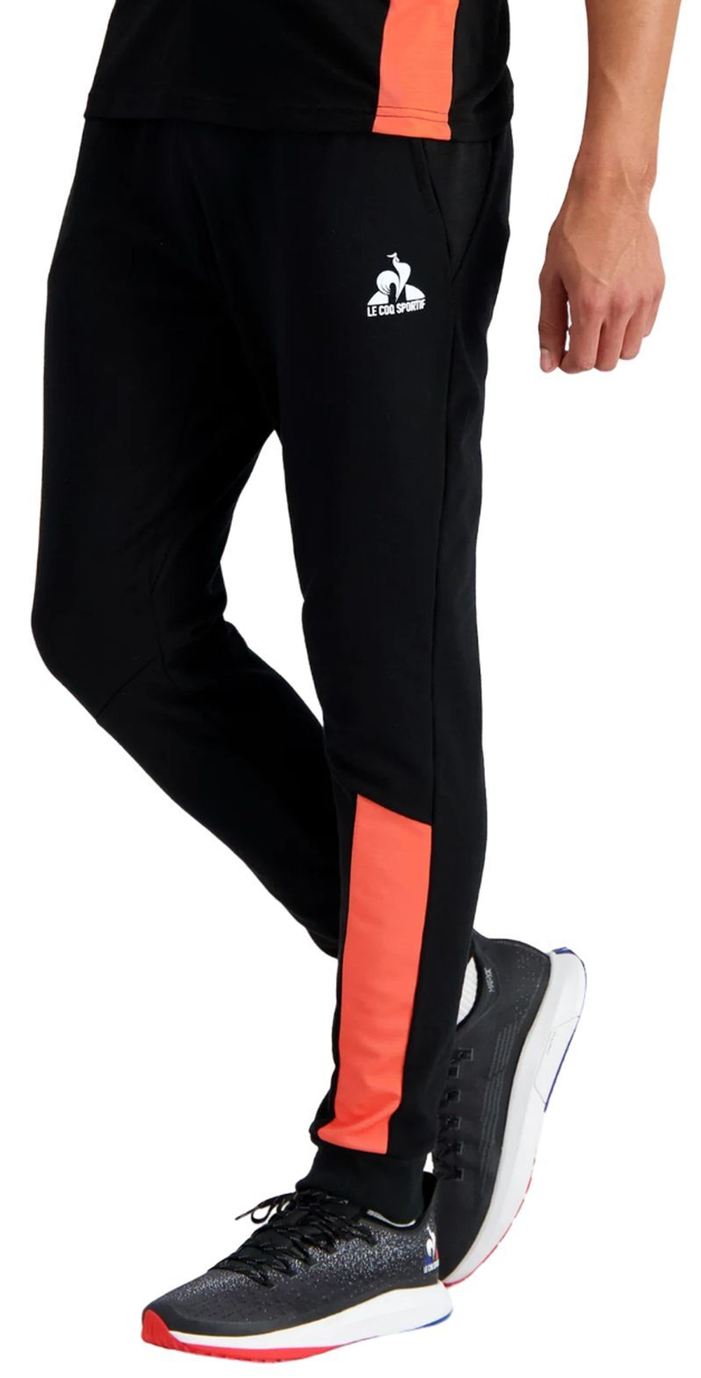 Теннисные брюки Le Coq Sportif Training SP Pant Regular N°2 M - black/orange perf