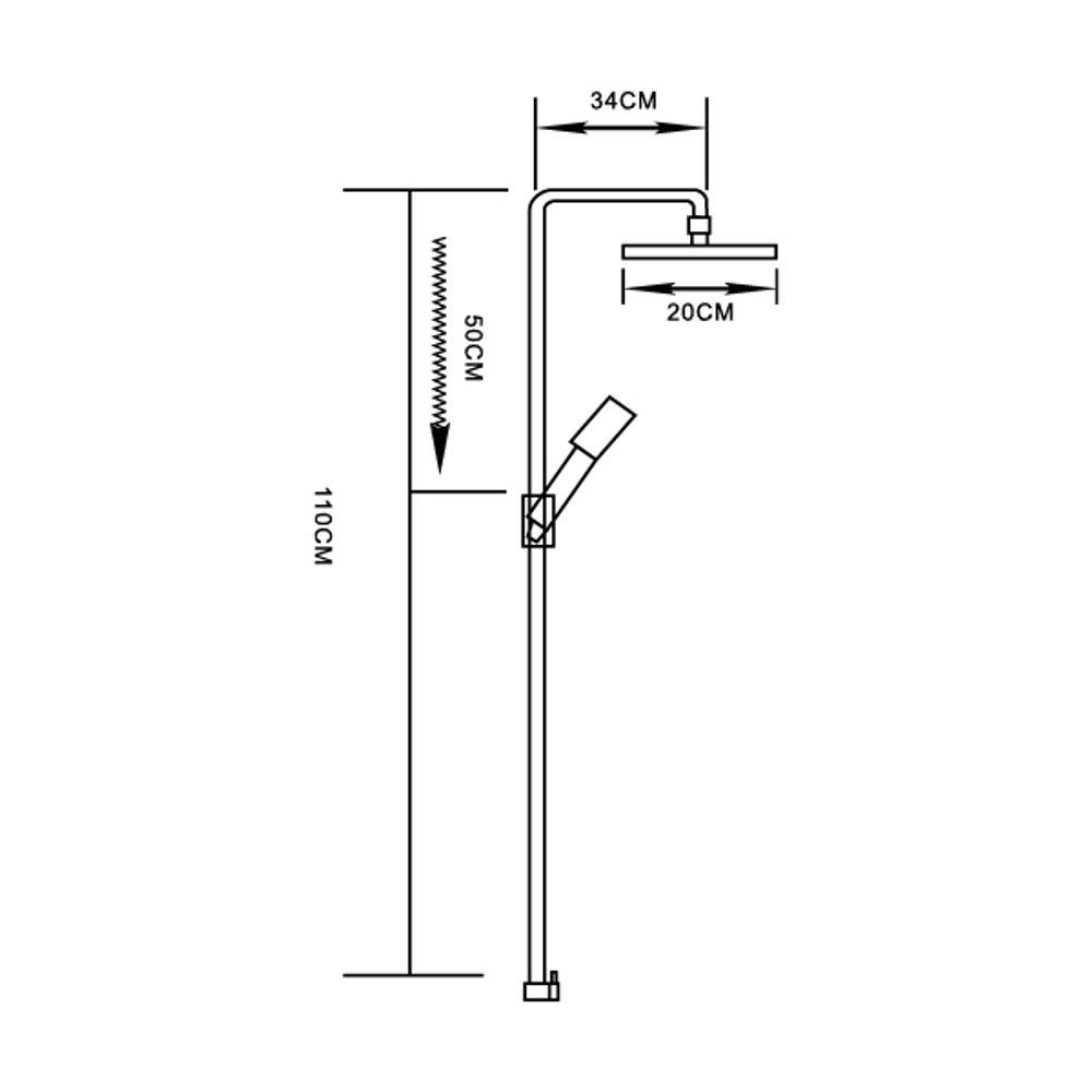 Душевой гарнитур ML2400 MIXLINE (БЕЗ смесителя лейка 3поз.+душ.шланг+тропич.душ.)
