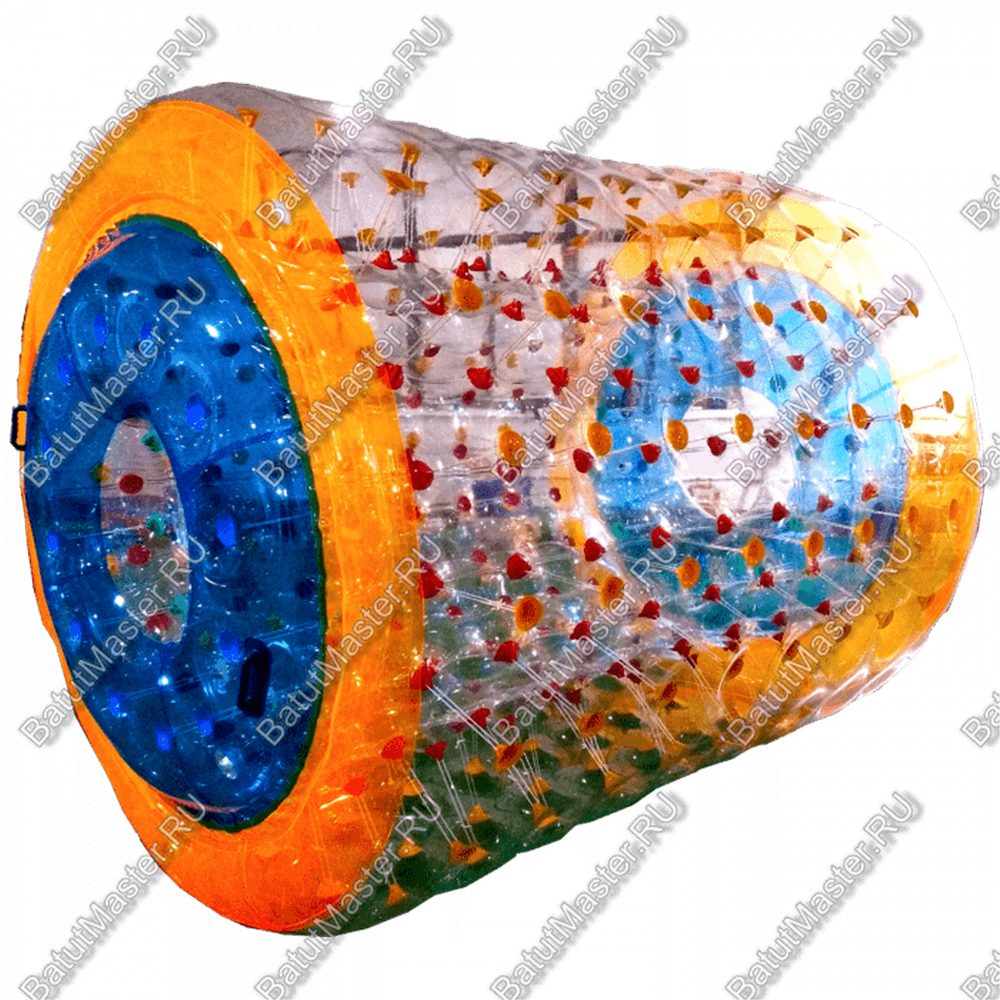 Аттракцион Водный роллер (Гидророллер) "Оранжево-синий" ПВХ, 2.4*2.2*2.2 м