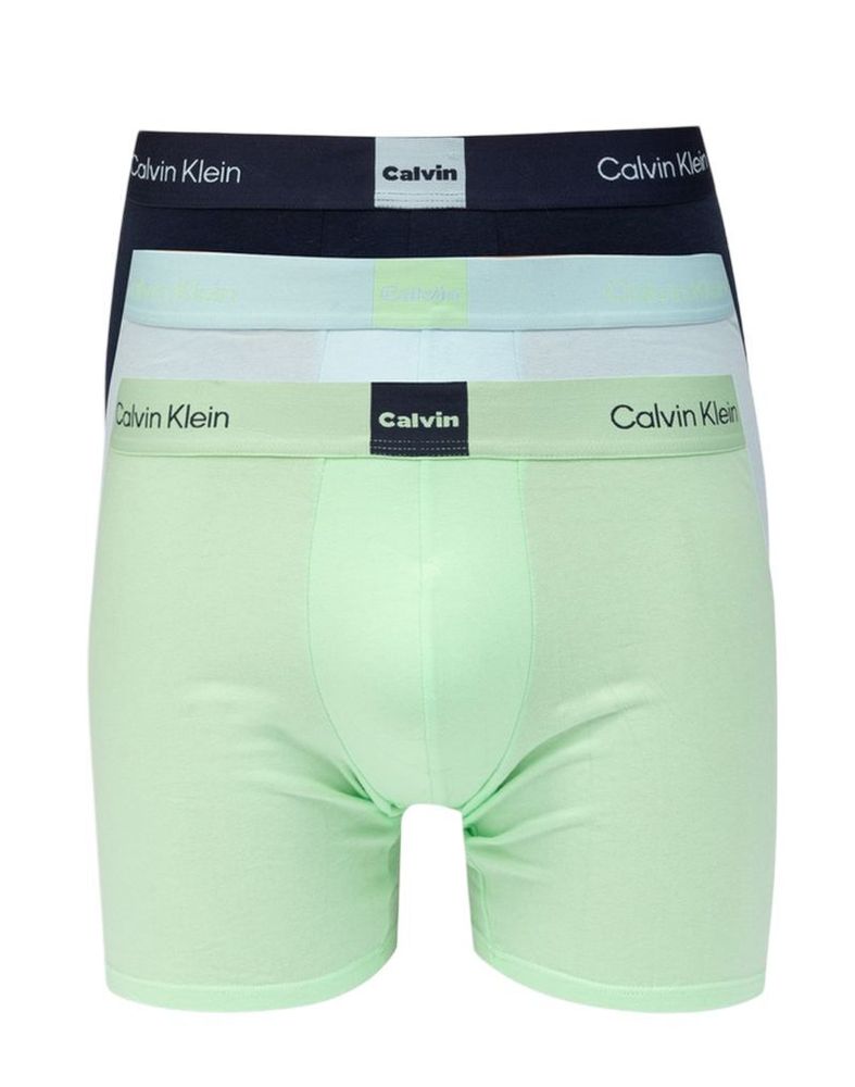 Мужские спортивные боксеры Calvin Klein Icon Logo Graphic Brief 3P - patina green/shoreline/airy blue