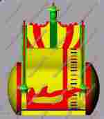 Коммерческий надувной батут-горка "Огненный дракон" 15*7*11 м