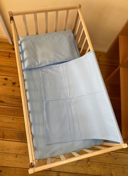 Комплект постельного белья 3х предметный (гладкокрашенный поплин) голубой