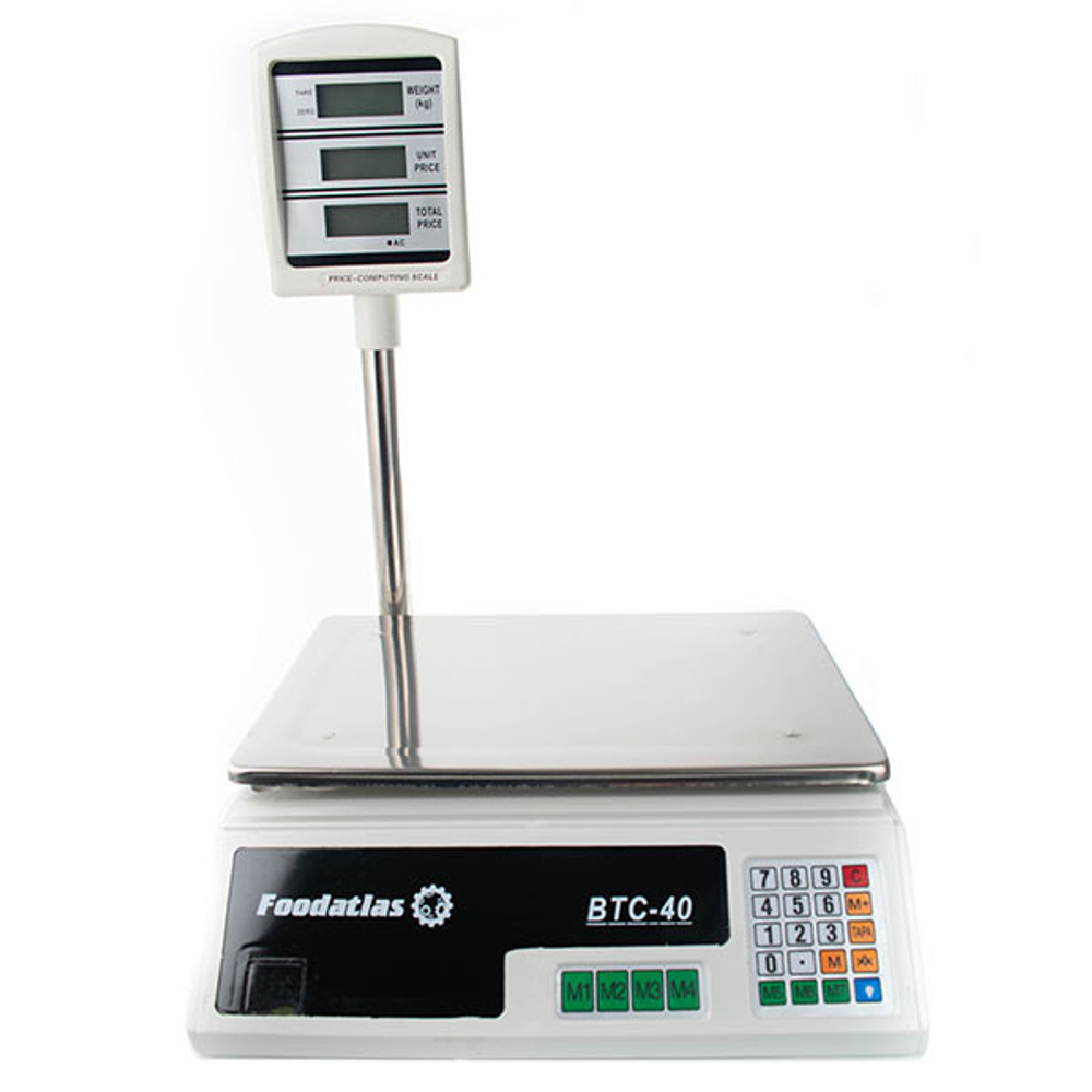 Весы торговые со стойкой Foodatlas 40кг/2гр ВТС-40