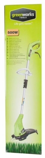 Триммер электро Greenworks 21217 нижний двигатель 500Вт леска 1.6мм 33см 21217