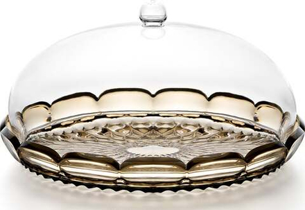 Тортница сервировочная Guzzini Vanity, круглая, пищевой пластик, 30 см, серая