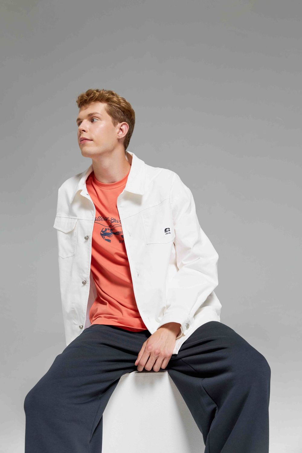 Футболка Called a Garment Shrimp коралловая