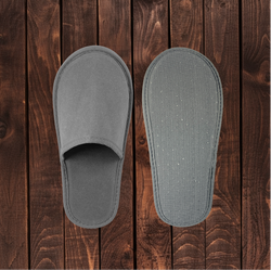Тапочки серые, закрытый мыс, подошва 5 мм с анти-скользящим вкраплением