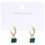 Серьги из гиппоалергенного сплава «ЛАТТИ», глубокий зеленый, цвет серебро и золото, 2,5см