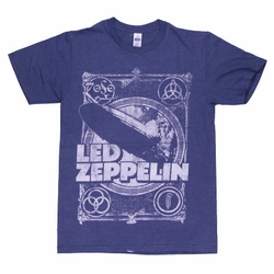 Футболка Led Zeppelin " I " ( Дирижабль ) синяя