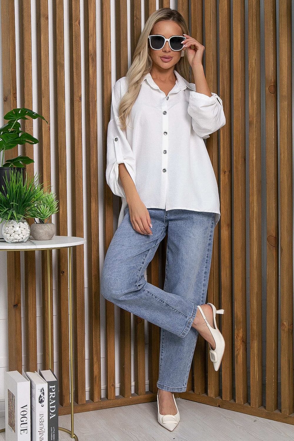 Джинсы Ты на высоте (серо-голубые) Б13278-4М LT Collection