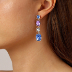 Серьги Dyrberg Kern CORNELIA SS LIGHT BLUE/VIOLET 420075 BL/V/S