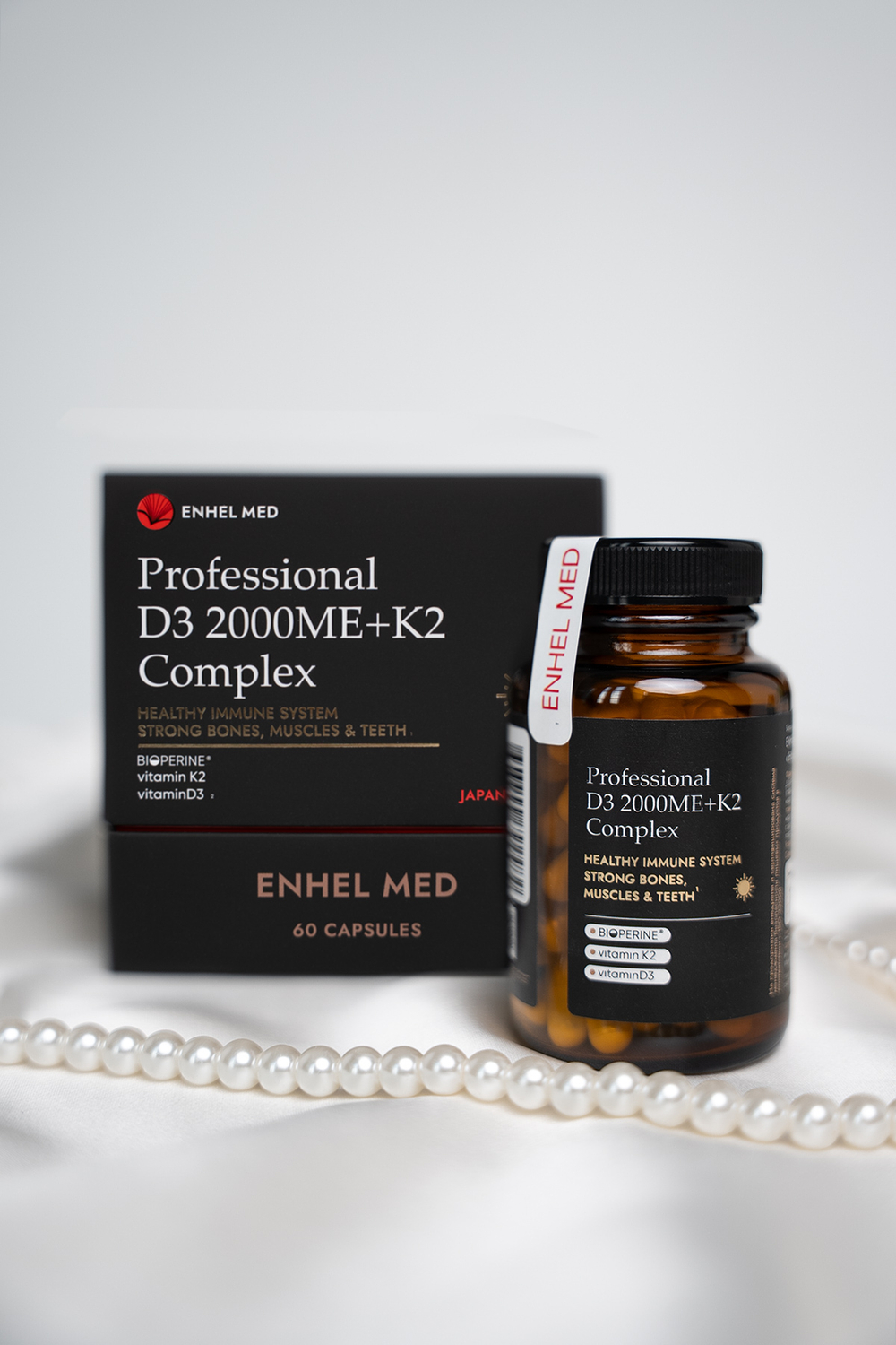 Витаминный комплекс D3 2000 МЕ + K2 Enhel Med с биоперином