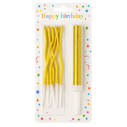 Свеча золотая 6+1 фейверк