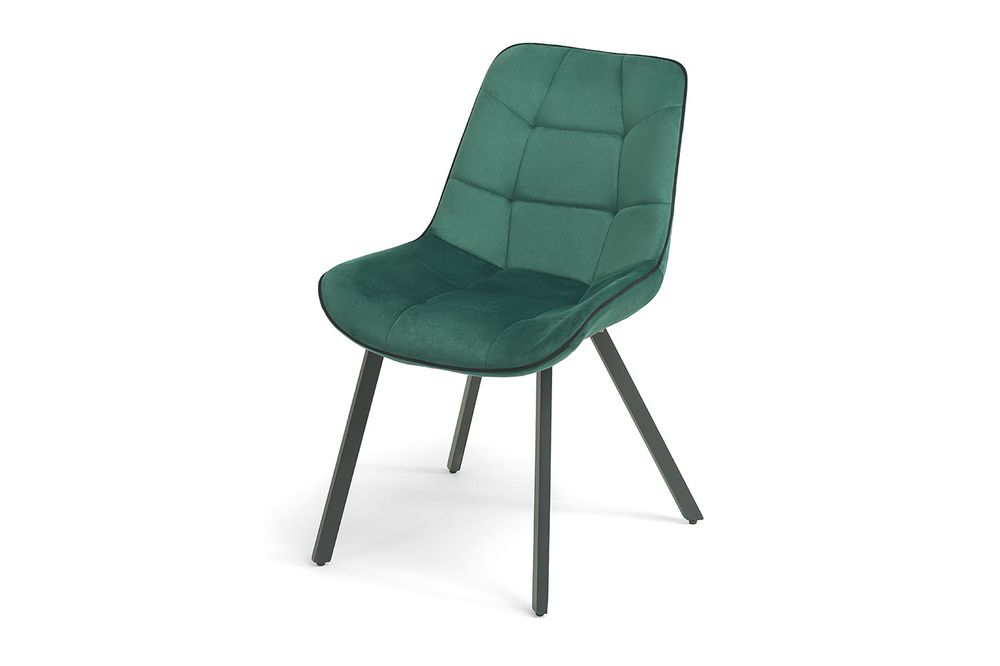 "Диана" стул из велюра, цвет зеленый