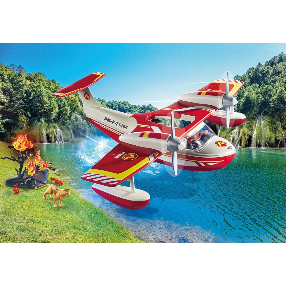 Playmobil - Action Heroes Самолет пожарной службы с функцией тушения пожара 71463