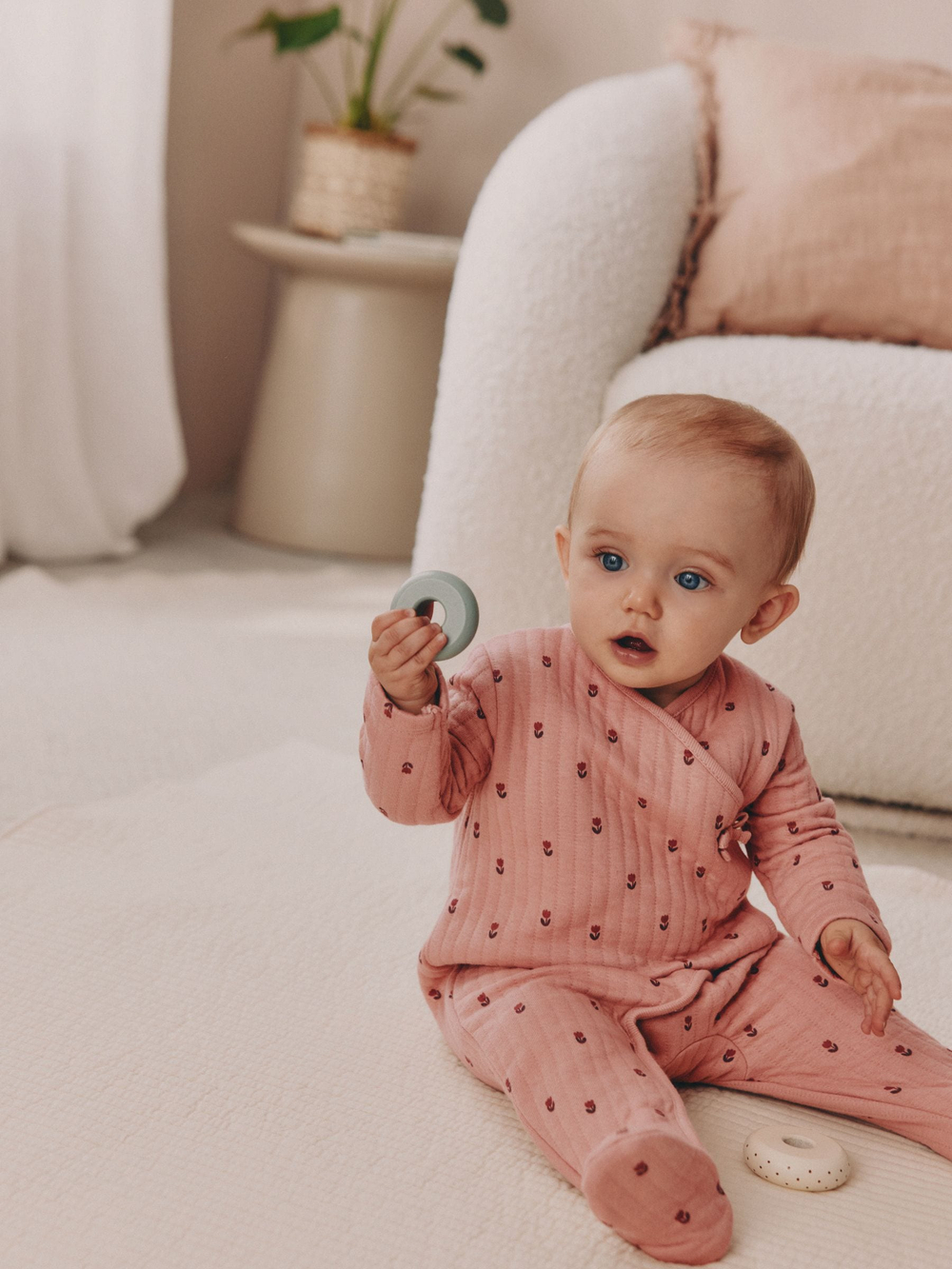 Комбинезон / Cлип для малышей Next F35-904, 2 шт., Розовый, Молочный