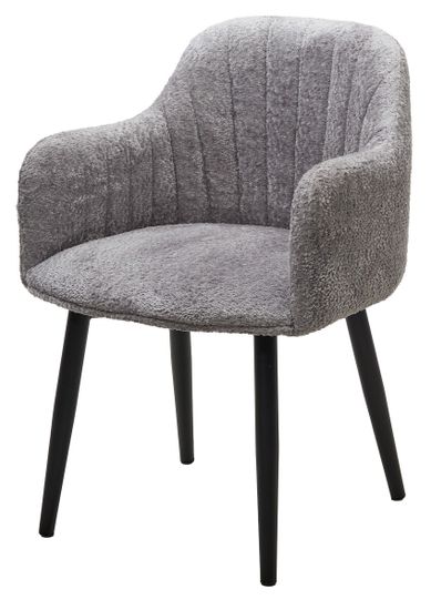 Стул МАНГО ДАНС 360 град. поворотный, Alpina Dove, букле / Черный каркас