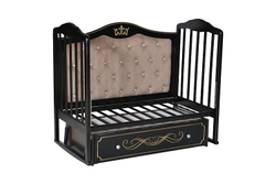 Детская кроватка ByTwinz Milania 4 универсальный маятник, мягкая спинка слоновая кость