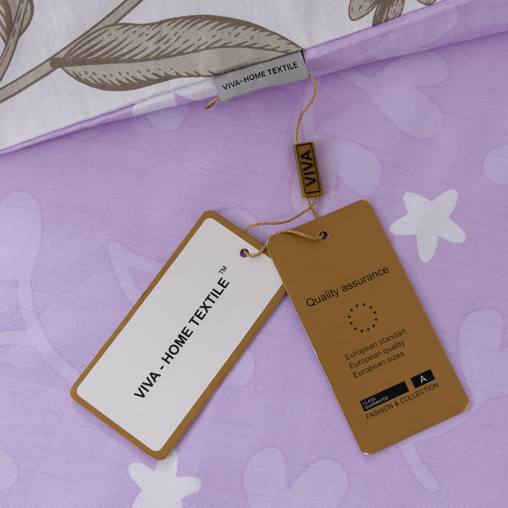 Комплект постельного белья Делюкс Сатин 100% хлопок на резинке LR452