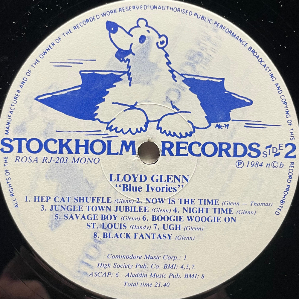 Lloyd Glenn ‎– Blue Ivories (Швеция 1984г.)