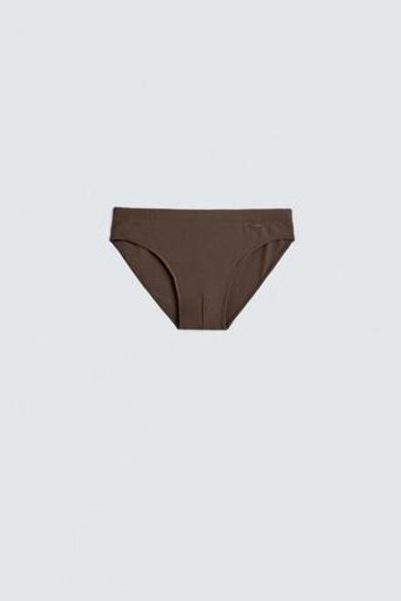 ZARA ПЛАВКИ С КОНТРАСТНЫМИ ВСТАВКАМИ, КОРИЧНЕВЫЙ