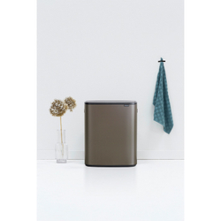 Мусорный бак Bo Touch Bin 2x30л Brabantia Платиновый