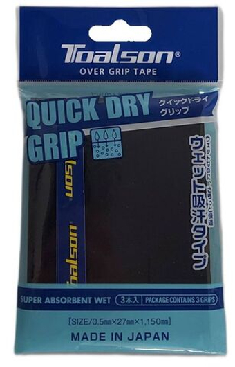Теннисные намотки Toalson Quick Dry Over Grip 3P - black