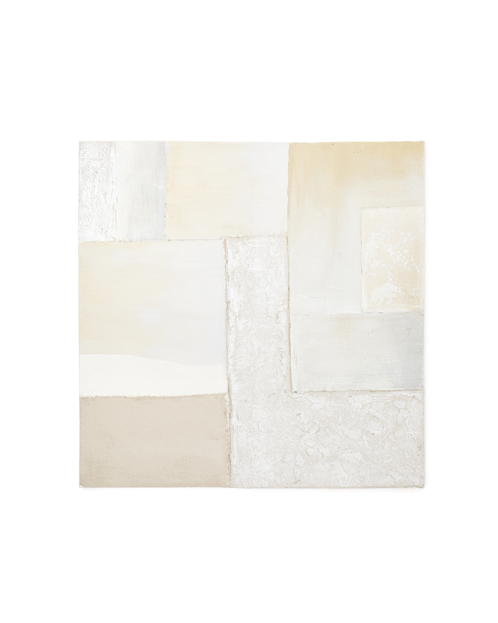 Pineda Абстрактный холст белого цвета 95 x 95 см