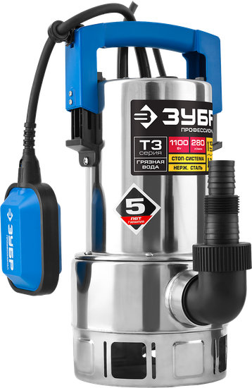 Насос дренажный "ЗУБР" НПГ-Т3-1100-С