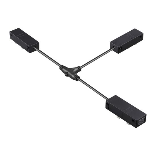 135314 PORT NT25 206 черный Гибкий токопроводящий соединитель "T" IP20 90-240V VECTOR