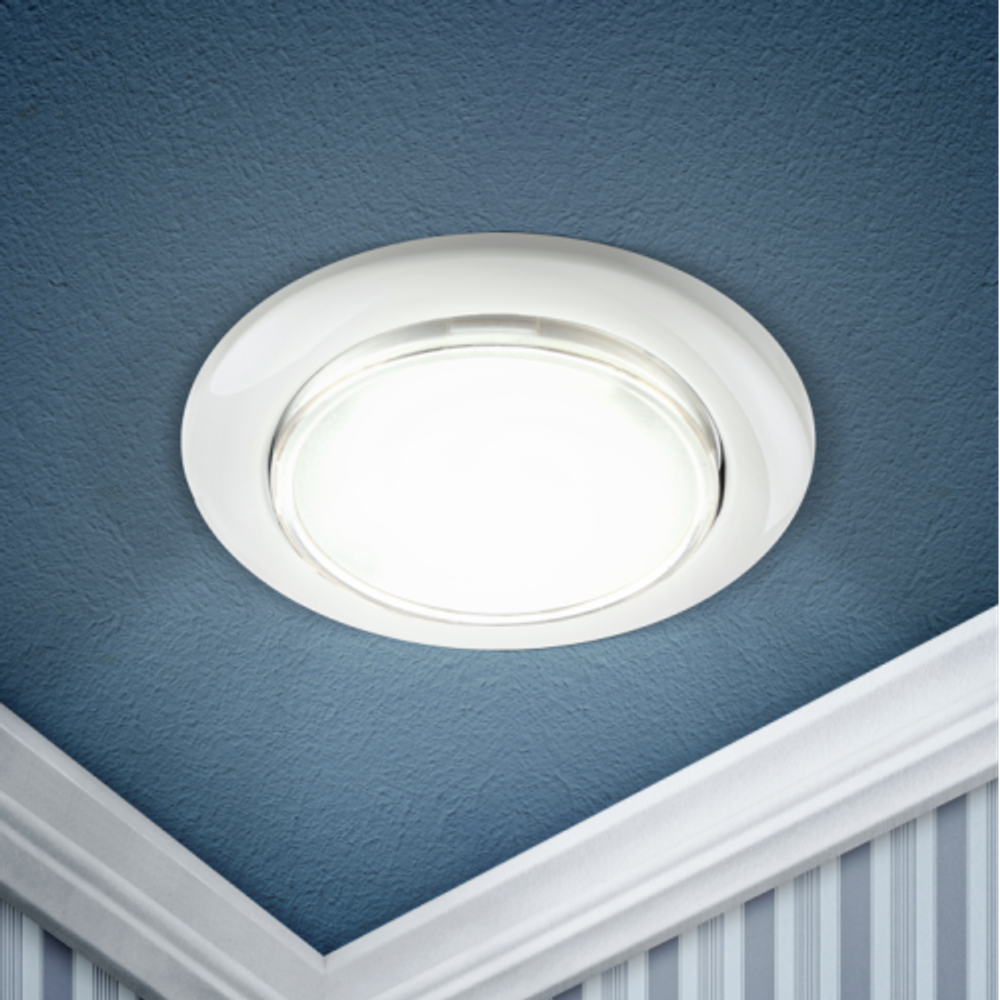 Светильник встраиваемый ЭРА KL35 WH-10 /1 под лампу GX53 белый набор 10 шт | Встраиваемые светильники Для ламп GX53