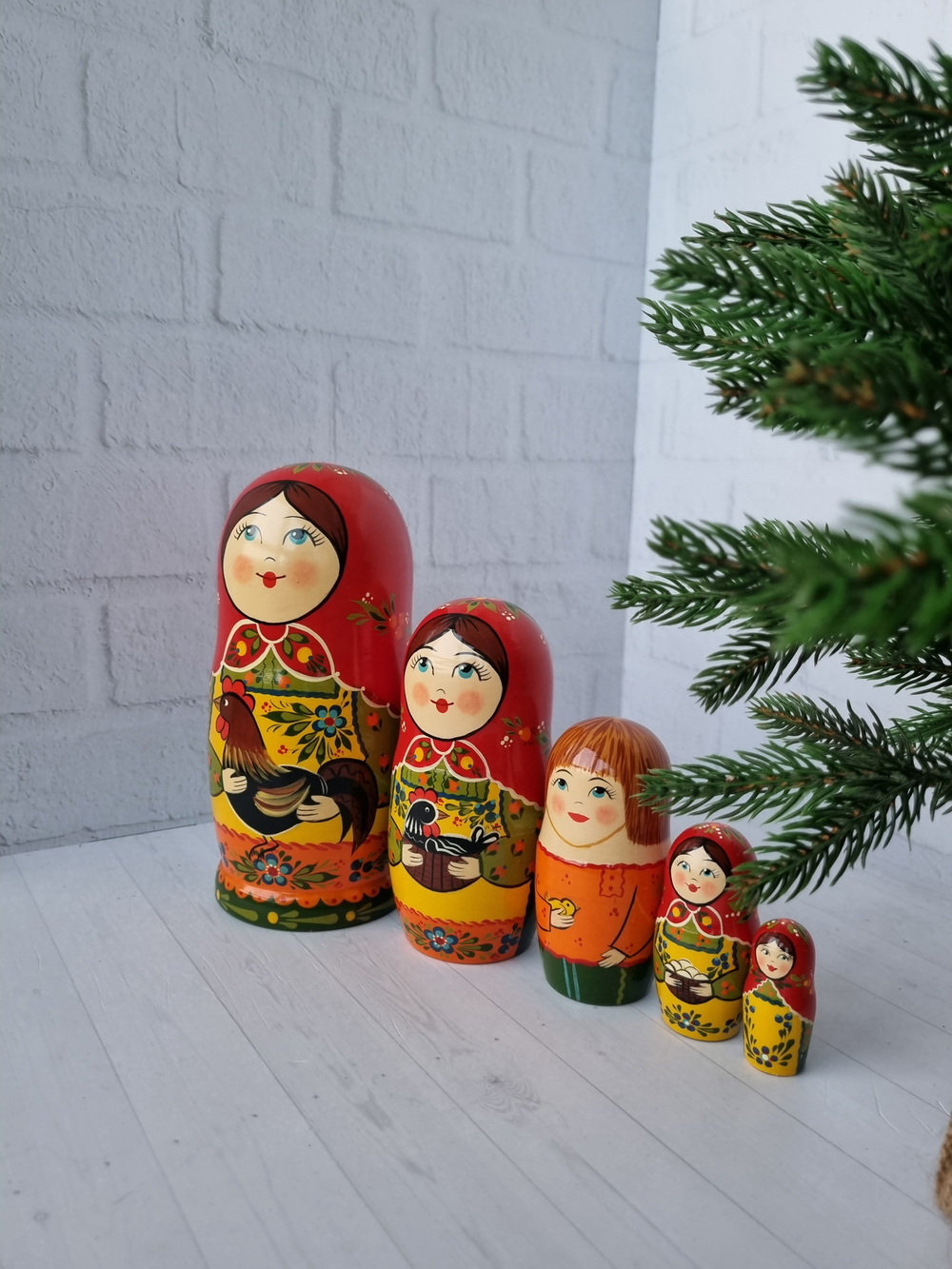 Матрешка "с курочкой" традиция 5мест