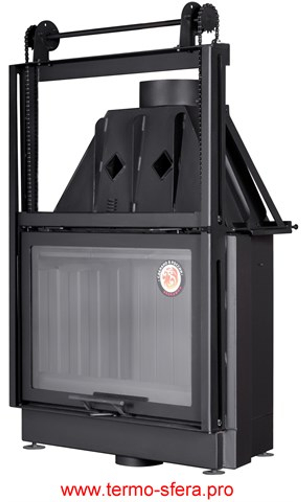 Каминная топка Экокамин Альфа 800 K с контргрузом