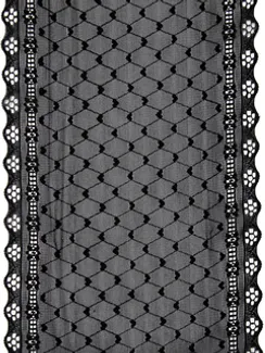 03-279 Кружево эластичное 15,5 см, сеточка, черный 170