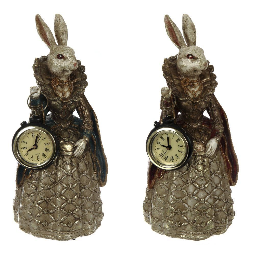 GAEM Фигурка декоративная "Зайка" с часами (LR44x1), L12 W9,5 H24 см, 2в.