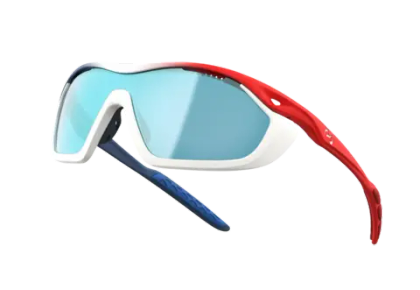 Спортивные очки 720armour Analog Pro / Matte Dark Grey Blue / Matte Neon Red Orange / Matte White Gasket / Smoke Full Blue White Lens