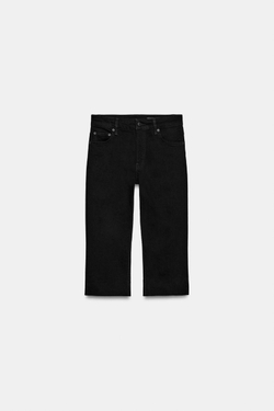 ZARA ДЖИНСЫ-КАПРИ СО СРЕДНЕЙ ПОСАДКОЙ — ZW COLLECTION, ЧЕРНЫЙ