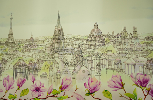 ПАНЕЛЬ ПВХ (ФАРТУК) ГОРОДСКИЕ ЗАРИСОВКИ 3000Х600Х1,3ММ