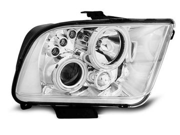 Передние фары angel eyes chrome для Ford Mustang V