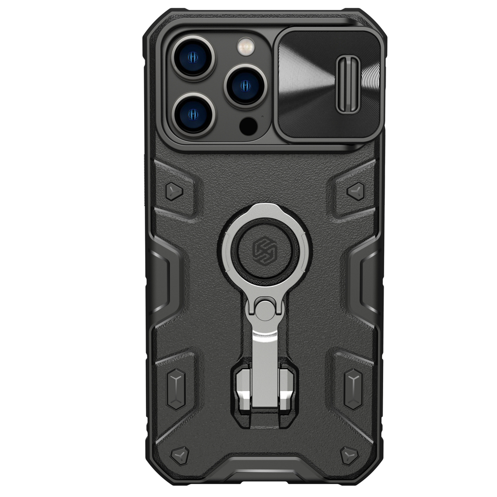 Чехол для iPhone 14 Pro Max от Nillkin серия CamShield Armor Pro, с металлическим поворотным кольцом и защитной шторкой для камеры