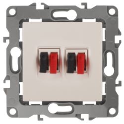 Розетка ЭРА Серия 12 12-3112-02 аудио двойная IP20 слоновая кость | Эра 12