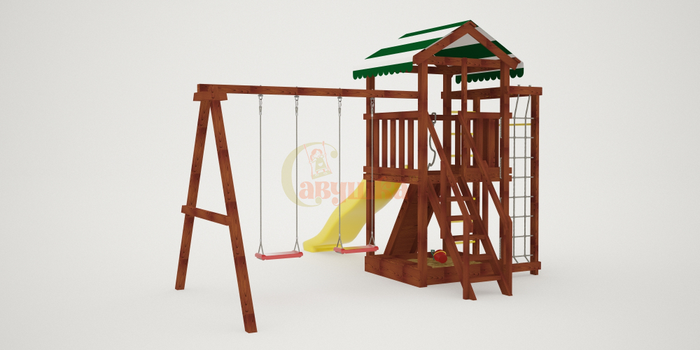 Детская площадка Савушка Мастер 5 (Махагон) 4 сезона