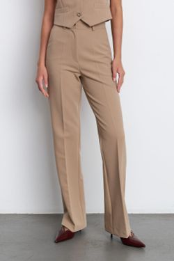 Брюки костюмные прямые цвета капучино