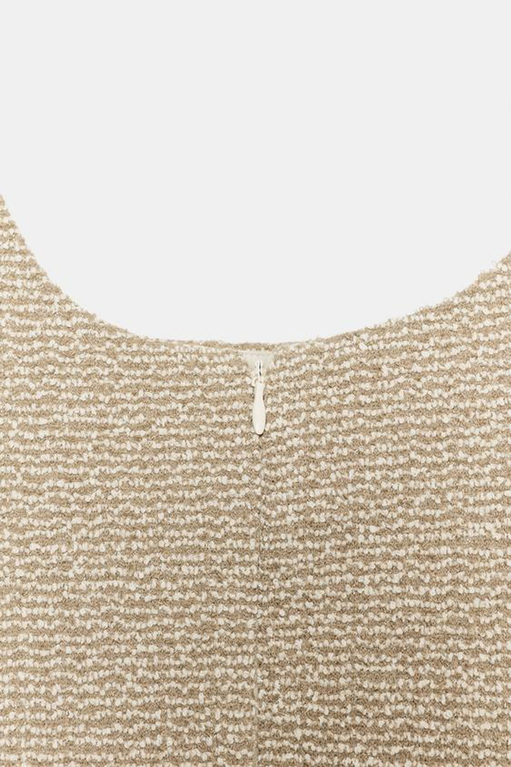 ZARA КОРОТКОЕ ПЛАТЬЕ ИЗ РЕЛЬЕФНОЙ ТКАНИ, БЕЖЕВЫЙ
